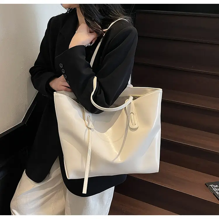 Women's Yellow Leather Tote Bag Large Capacity 2025 — feature 20