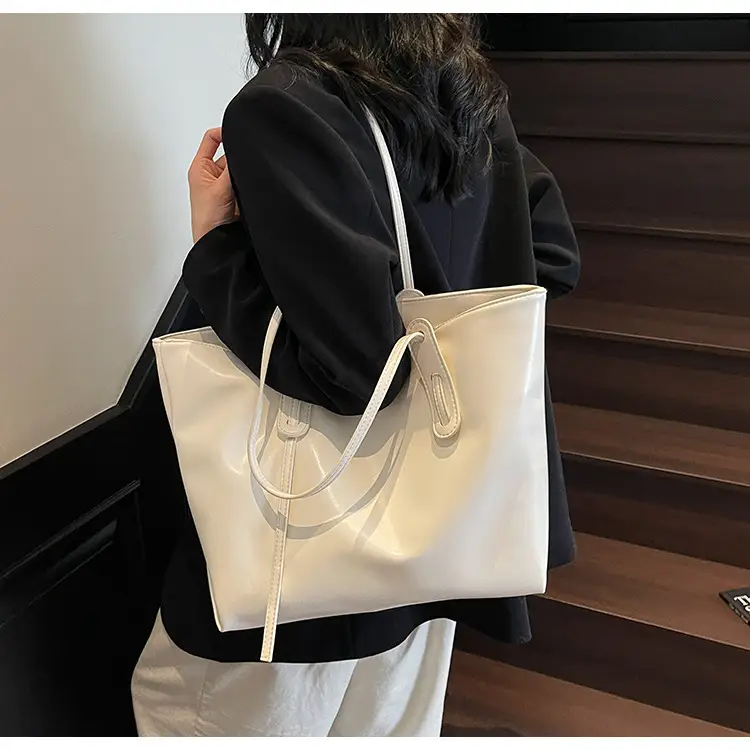 Women's Yellow Leather Tote Bag Large Capacity 2025 — feature 21