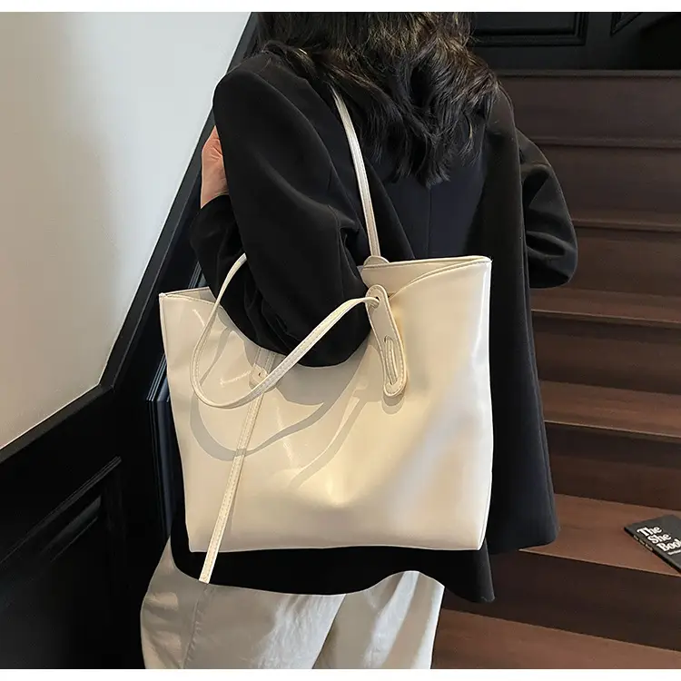 Women's Yellow Leather Tote Bag Large Capacity 2025 — feature 22