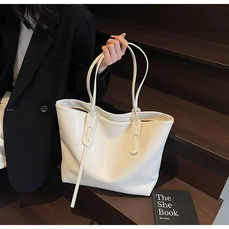 Women's Yellow Leather Tote Bag Large Capacity 2025 — feature 25