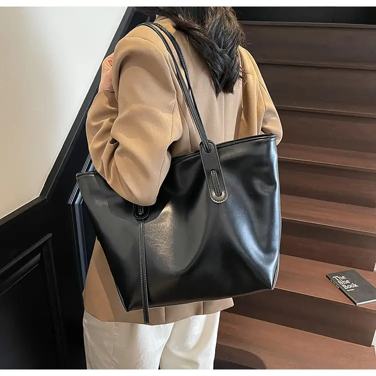 Women's Yellow Leather Tote Bag Large Capacity 2025 — feature 30