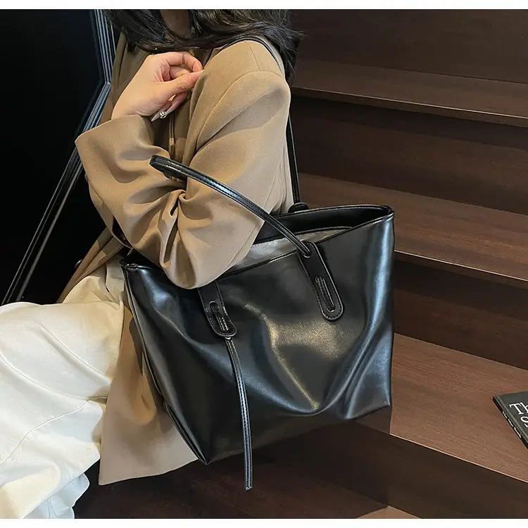 Women's Yellow Leather Tote Bag Large Capacity 2025 — feature 31