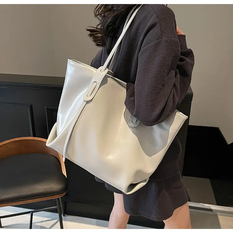 Women's Yellow Leather Tote Bag Large Capacity 2025 — feature 34