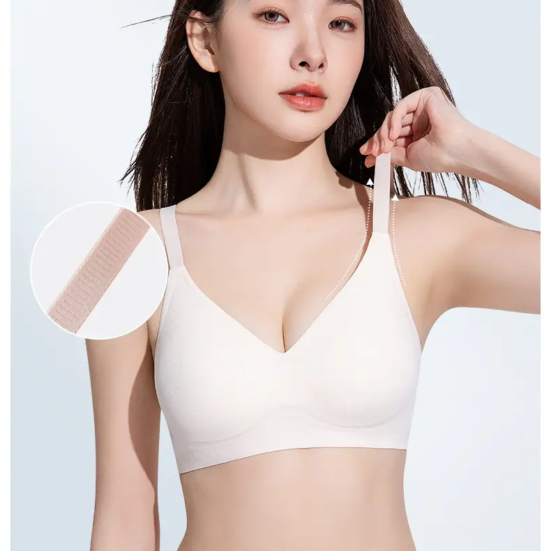 Modal Silk Women's Traceless Underwear Bra Thin Large Chest Small Chest Push-up Soft Support Non-steel Bra — feature 27
