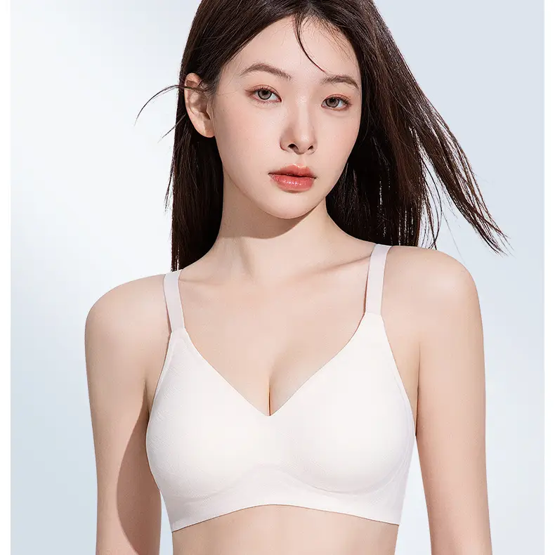 Modal Silk Women's Traceless Underwear Bra Thin Large Chest Small Chest Push-up Soft Support Non-steel Bra — feature 4