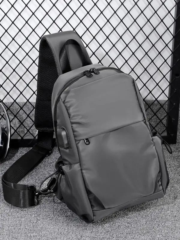 Feisha Grey Shoulder Bag Large Capacity 17x12.5x29.5 - Image 4