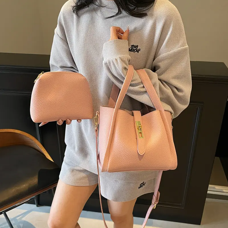 Women's Litchi Pattern Shoulder Bag 2025 New Fashion
