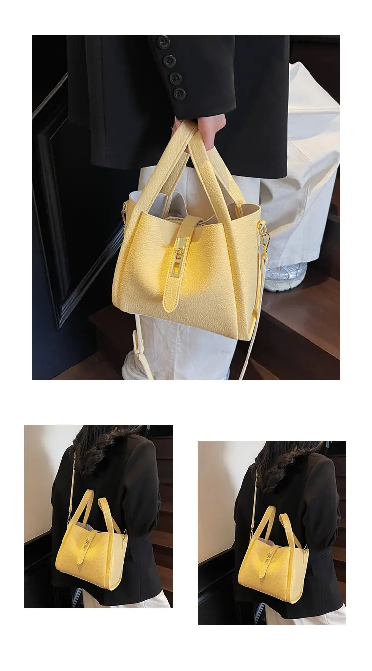 Women's Litchi Pattern Shoulder Bag 2025 New Fashion — feature 14