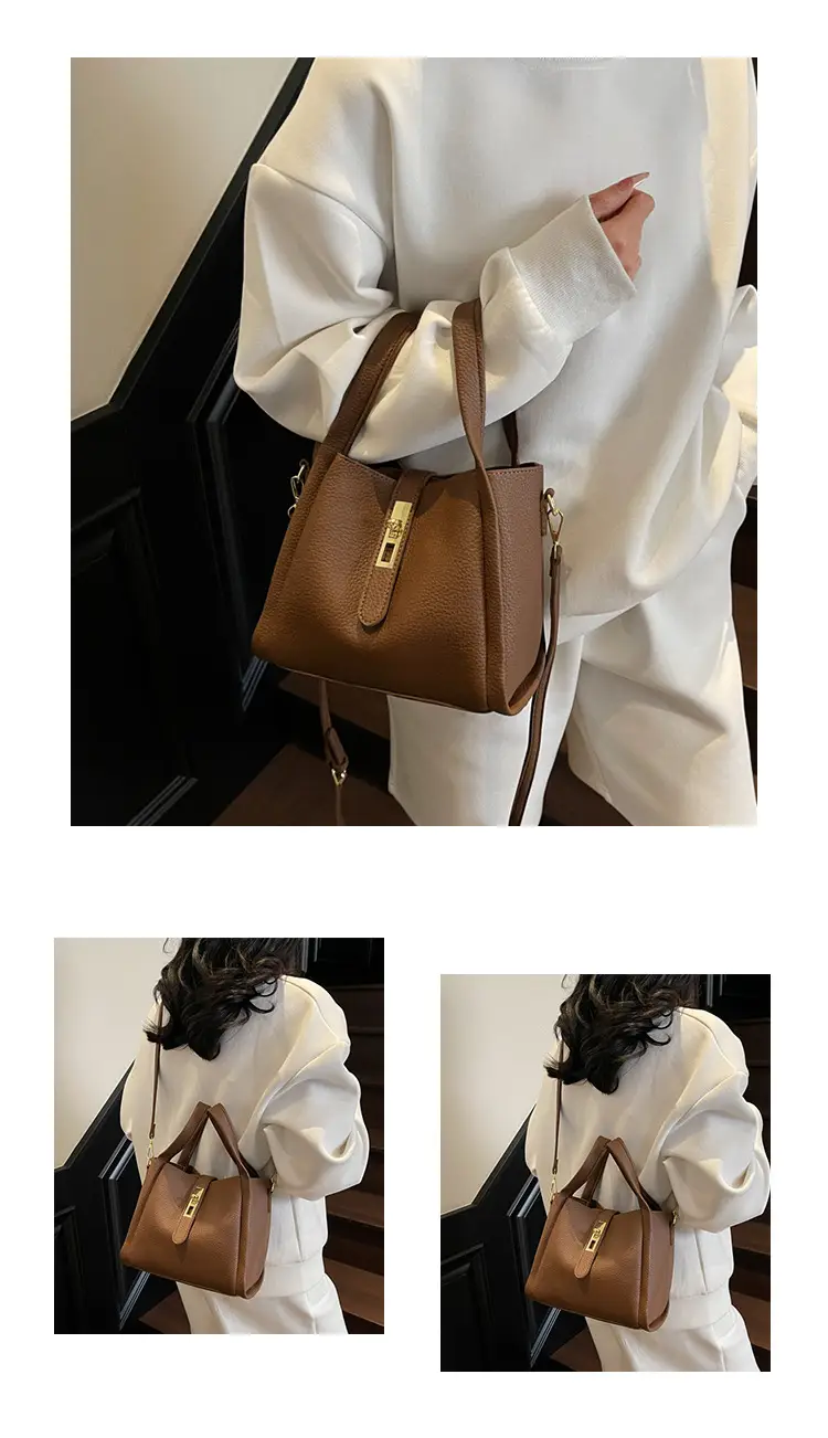 Women's Litchi Pattern Shoulder Bag 2025 New Fashion — feature 16