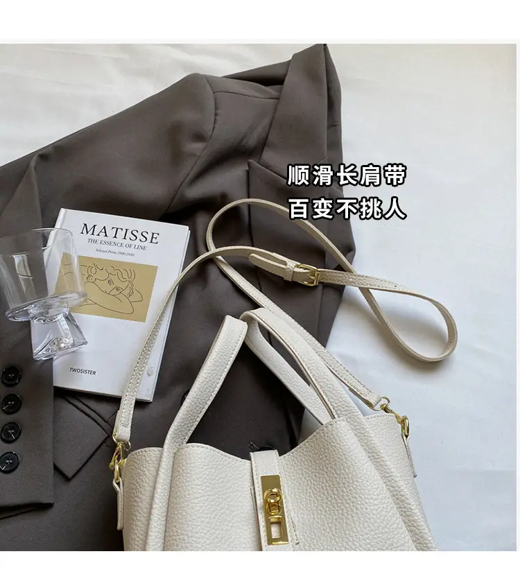 Women's Litchi Pattern Shoulder Bag 2025 New Fashion — feature 4