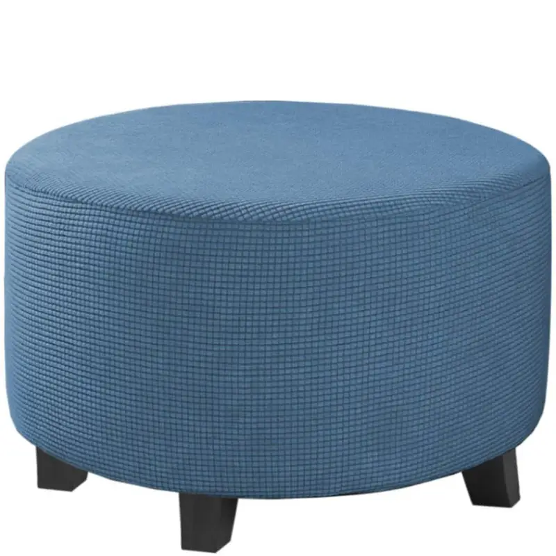 Cross-border Round Jacquard Elastic Flannel Low Stool Cover - Image 10