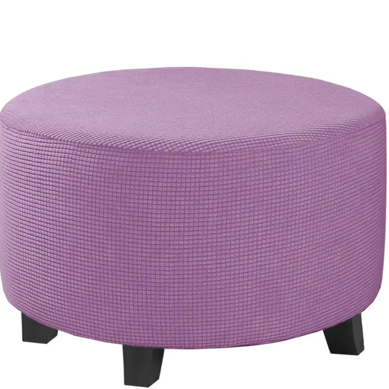 Cross-border Round Jacquard Elastic Flannel Low Stool Cover - Image 11