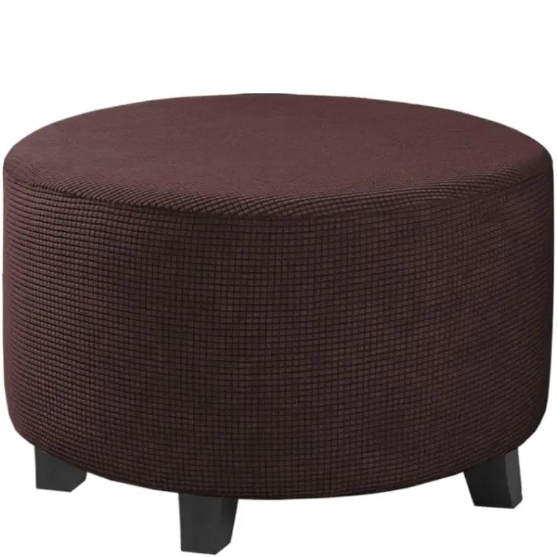 Cross-border Round Jacquard Elastic Flannel Low Stool Cover - Image 12