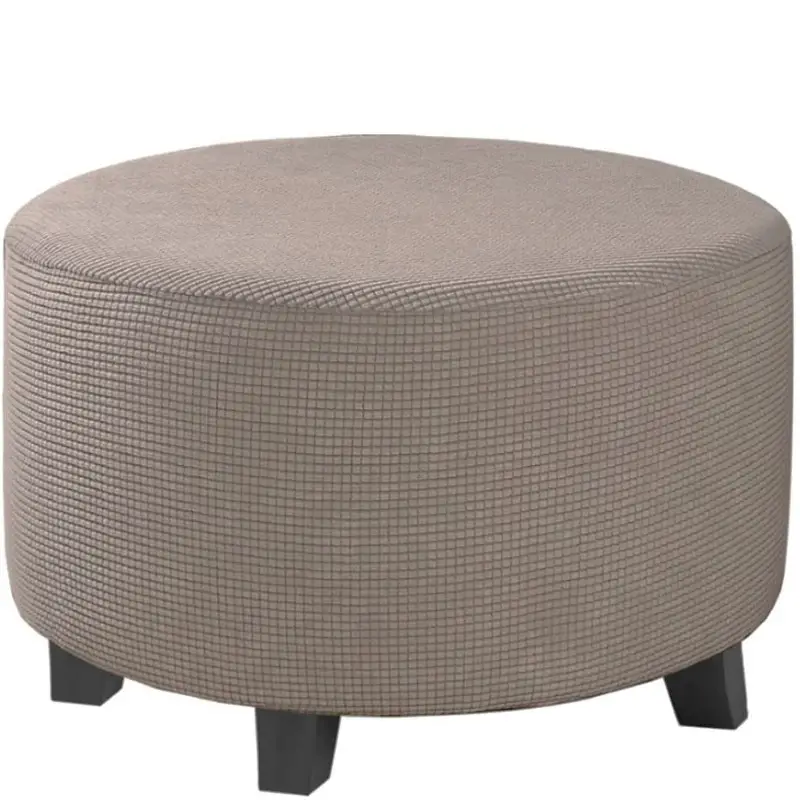 Cross-border Round Jacquard Elastic Flannel Low Stool Cover - Image 13