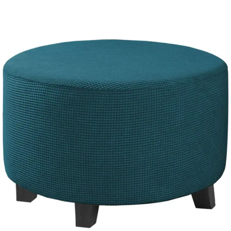 Cross-border Round Jacquard Elastic Flannel Low Stool Cover - Image 14