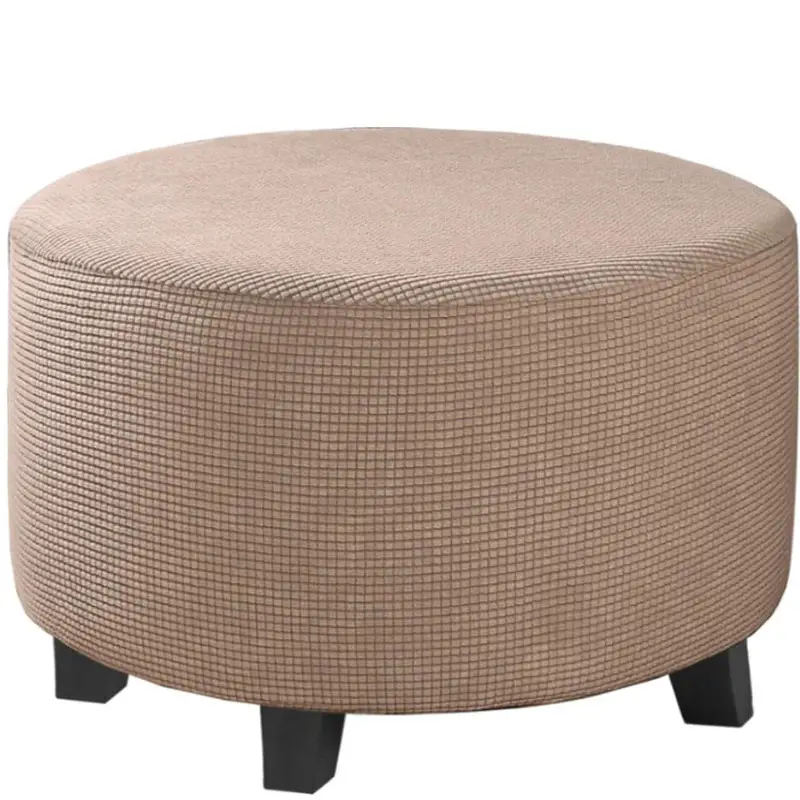 Cross-border Round Jacquard Elastic Flannel Low Stool Cover - Image 7