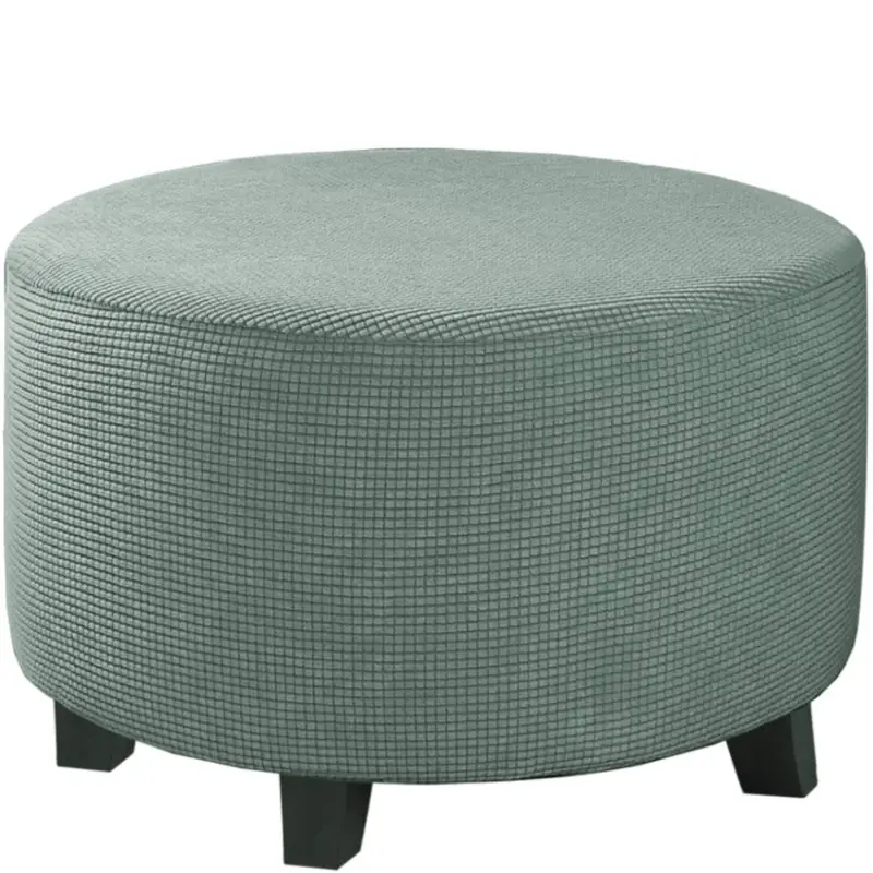 Cross-border Round Jacquard Elastic Flannel Low Stool Cover - Image 8