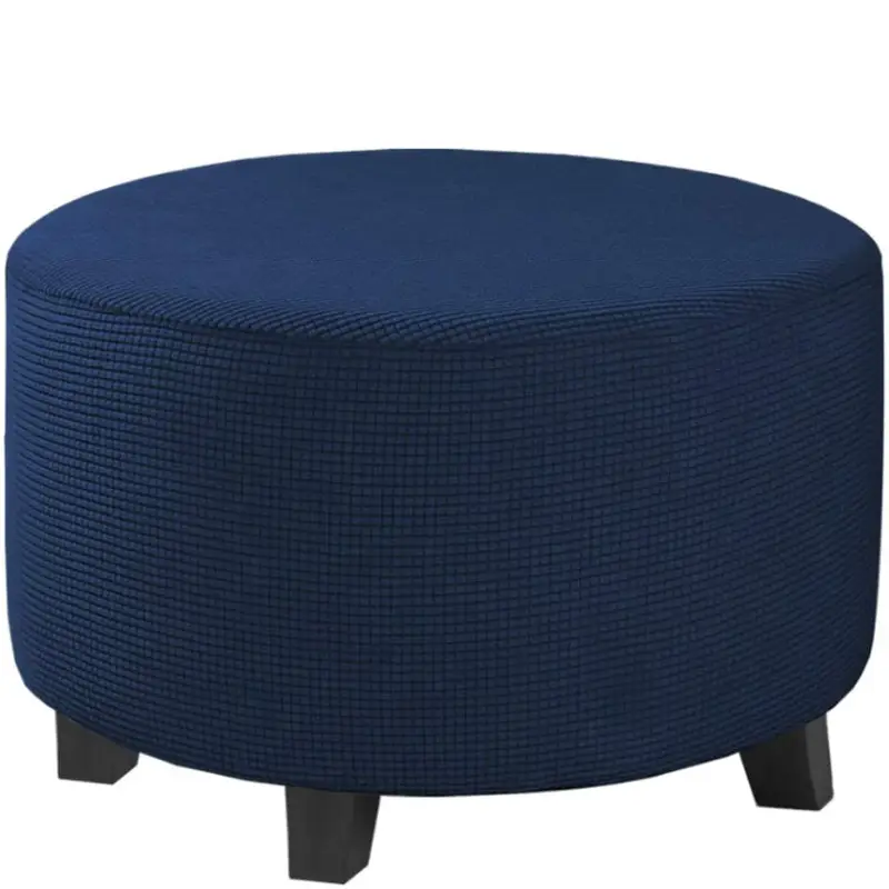 Cross-border Round Jacquard Elastic Flannel Low Stool Cover - Image 9