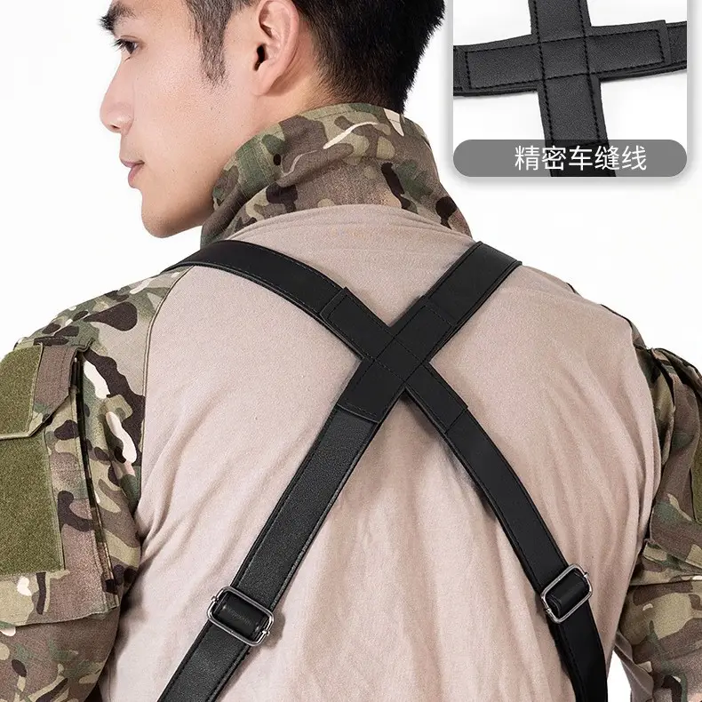Men's Black Multifunctional Shoulder Bag with Zip Pockets