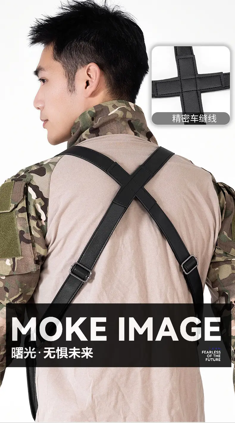 Men's Black Multifunctional Shoulder Bag with Zip Pockets — feature 12