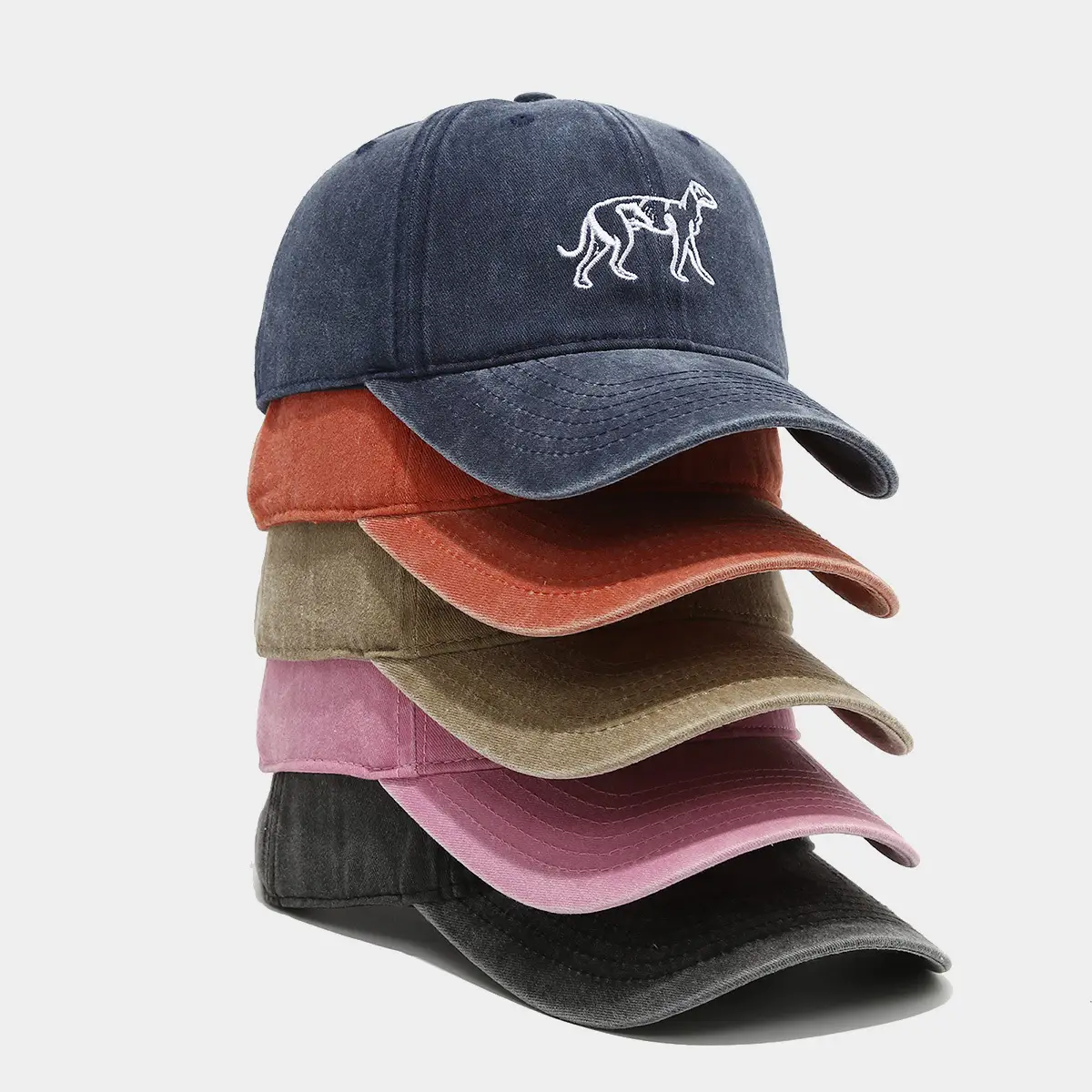 Women's Navy Blue Embroidered Baseball Cap - Image 7