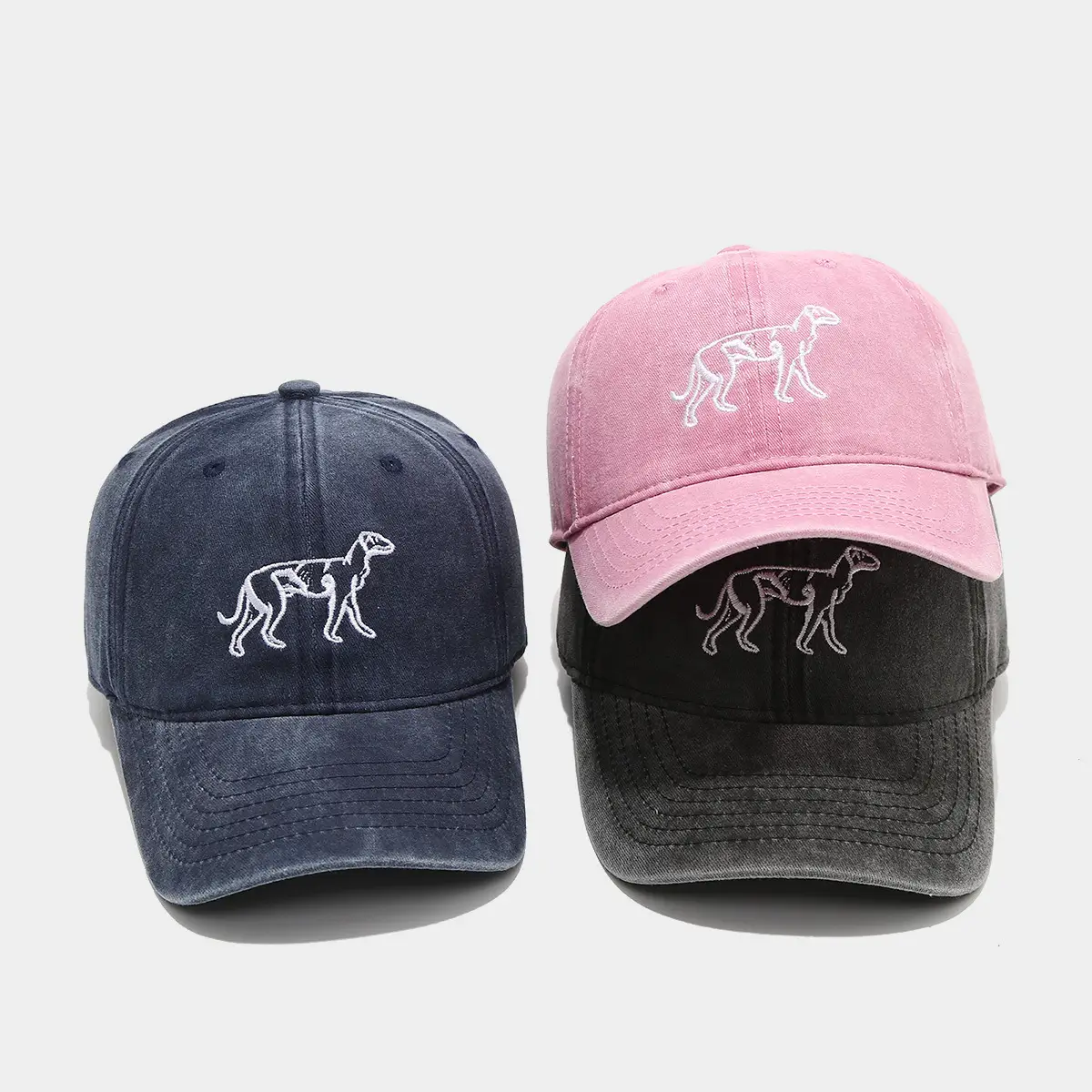 Women's Navy Blue Embroidered Baseball Cap - Image 8