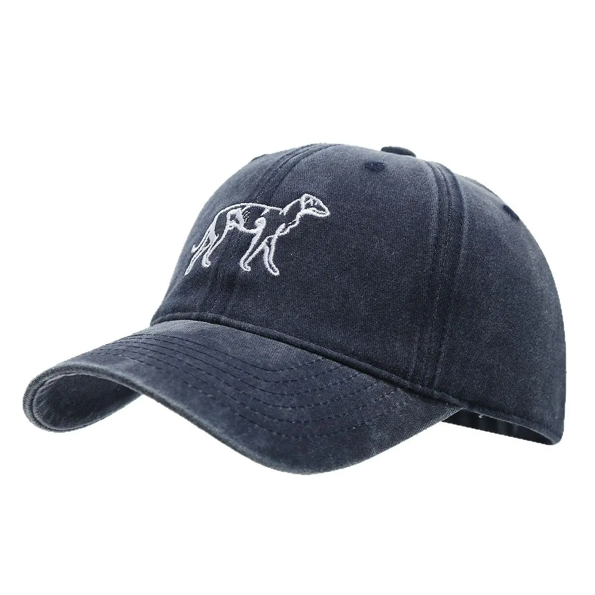 Women's Navy Blue Embroidered Baseball Cap - Image 9