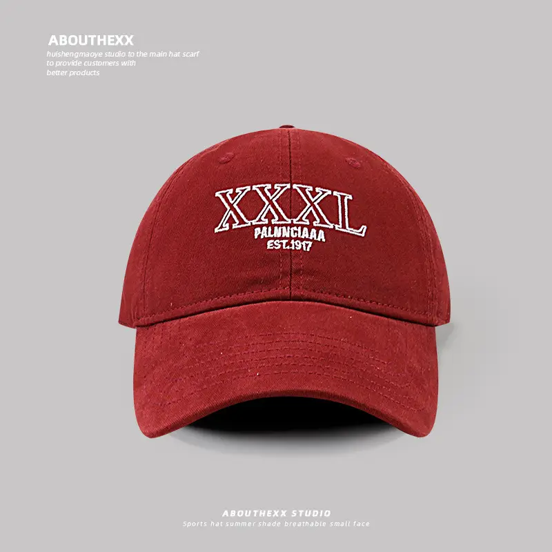 Red Japanese Letter Embroidery Baseball Cap for Women