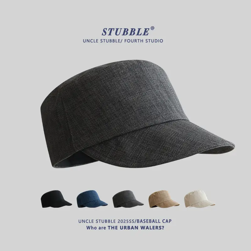 Vintage Linen Equestrian Cap Women Men Summer Lightweight Breathable — feature 1