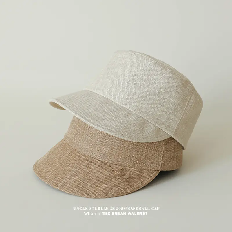 Vintage Linen Equestrian Cap Women Men Summer Lightweight Breathable — feature 2