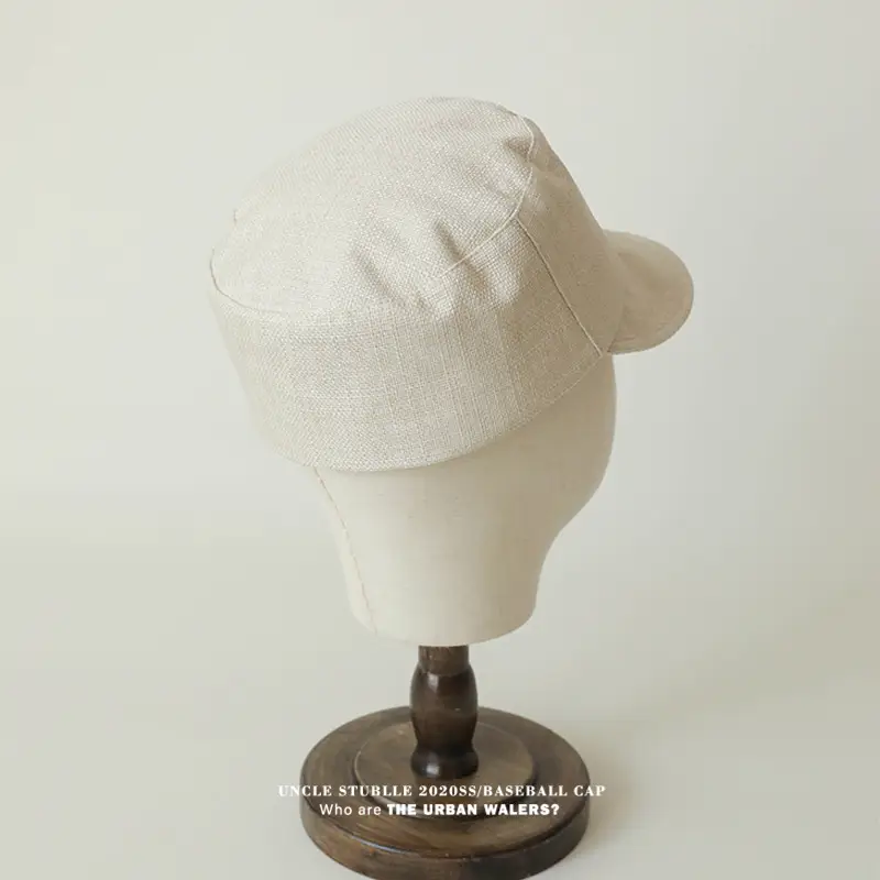 Vintage Linen Equestrian Cap Women Men Summer Lightweight Breathable — feature 4