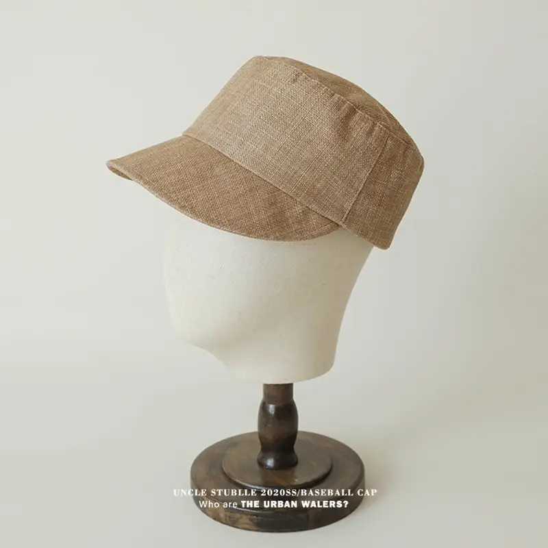 Vintage Linen Equestrian Cap Women Men Summer Lightweight Breathable — feature 6