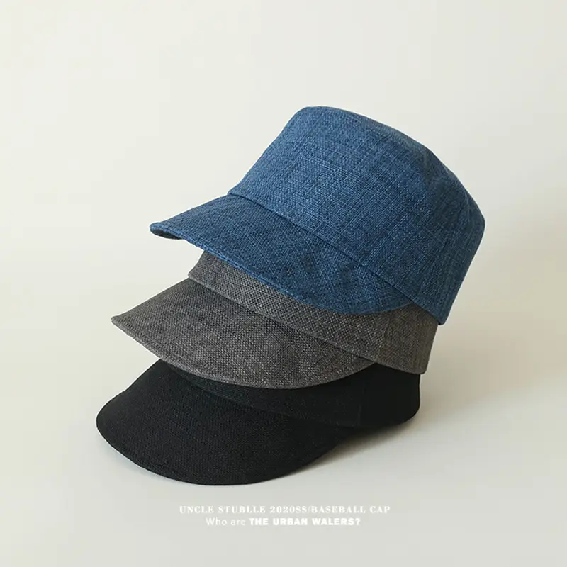 Vintage Linen Equestrian Cap Women Men Summer Lightweight Breathable — feature 7