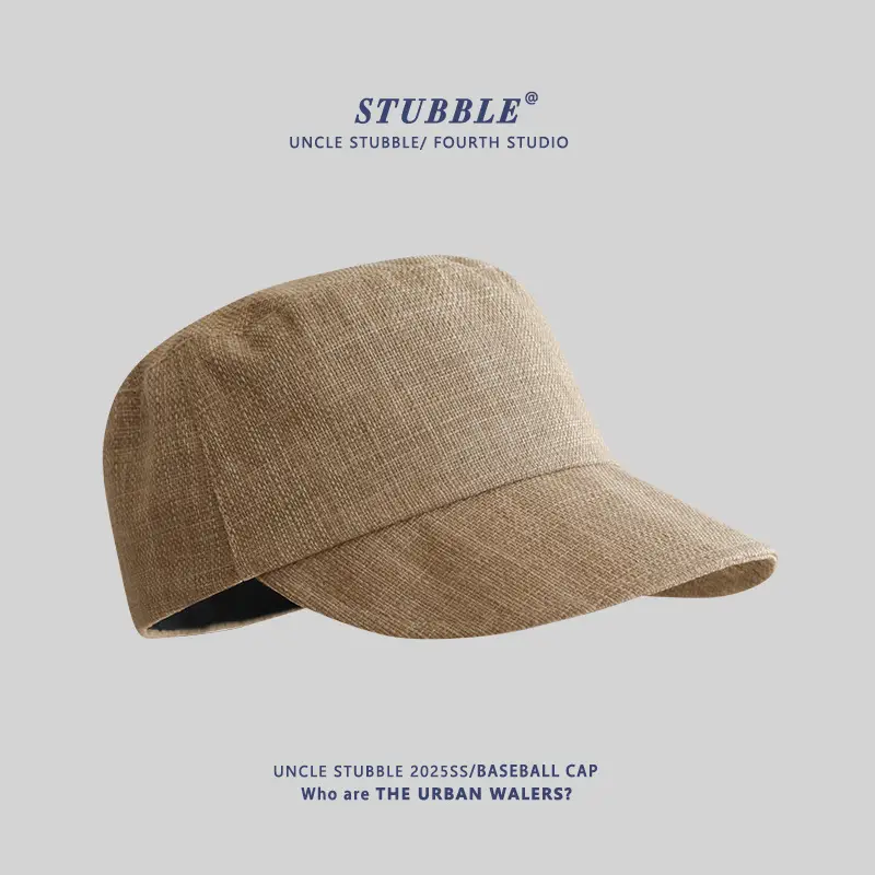 Vintage Linen Equestrian Cap Women Men Summer Lightweight Breathable - Image 2