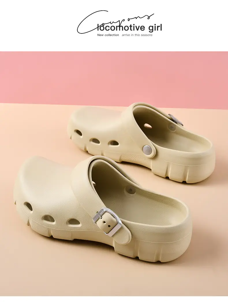 Hole Shoes Women's Summer Non-slip Wear-resistant Camping Baotou Slippers Outer Wear EVA Hollow-out Breathable Non-stinky Feet Sandals — feature 17