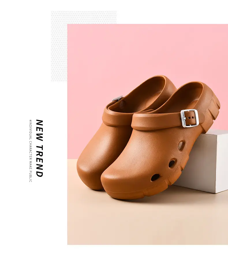 Hole Shoes Women's Summer Non-slip Wear-resistant Camping Baotou Slippers Outer Wear EVA Hollow-out Breathable Non-stinky Feet Sandals — feature 18