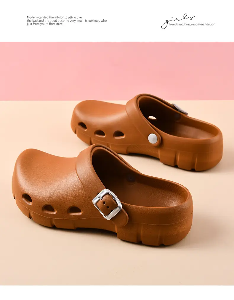 Hole Shoes Women's Summer Non-slip Wear-resistant Camping Baotou Slippers Outer Wear EVA Hollow-out Breathable Non-stinky Feet Sandals — feature 20