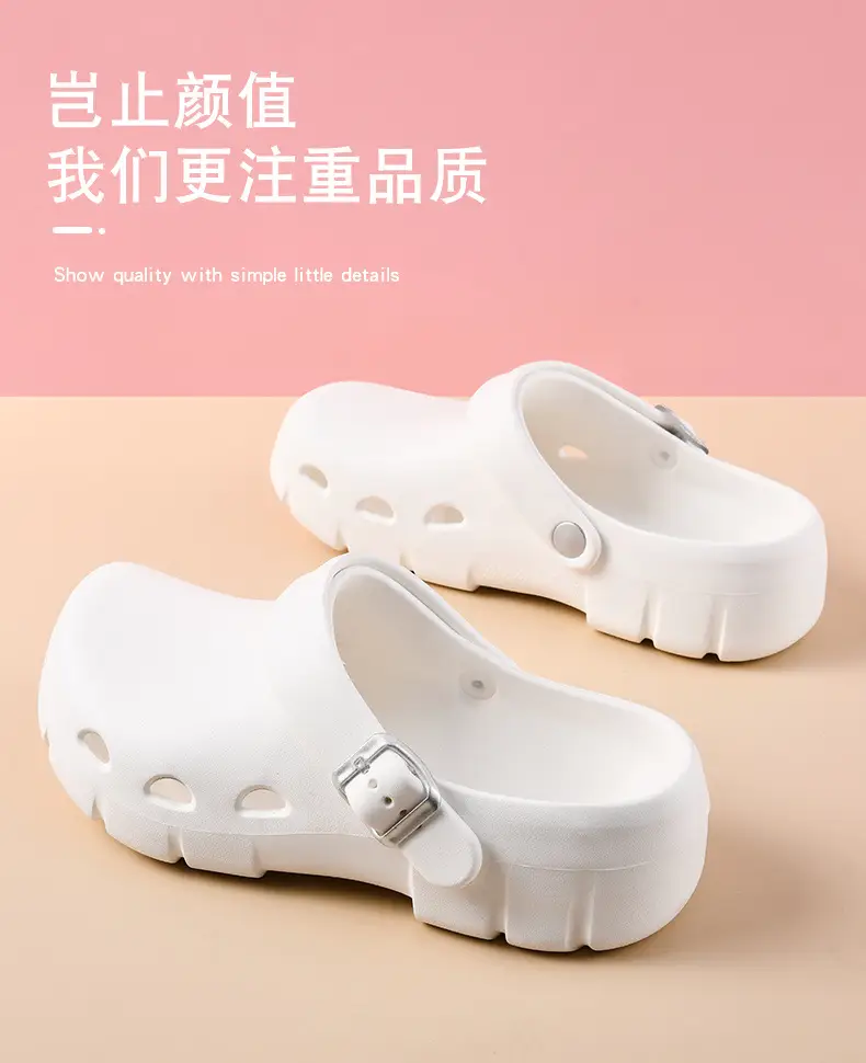 Hole Shoes Women's Summer Non-slip Wear-resistant Camping Baotou Slippers Outer Wear EVA Hollow-out Breathable Non-stinky Feet Sandals — feature 8