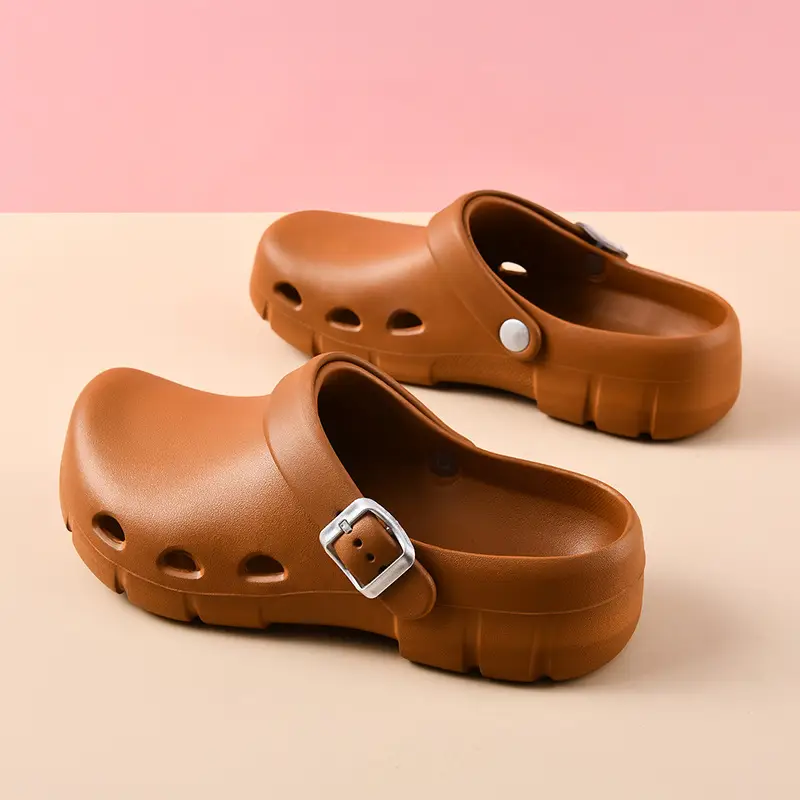 Hole Shoes Women's Summer Non-slip Wear-resistant Camping Baotou Slippers Outer Wear EVA Hollow-out Breathable Non-stinky Feet Sandals - Image 4