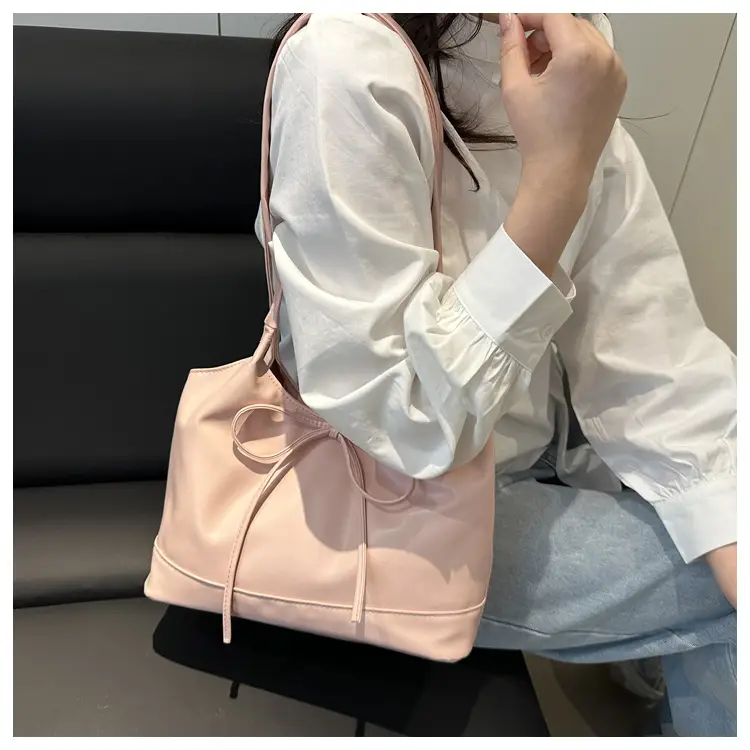 2025 Summer Women's Bow Shoulder Bags Black White Pink — feature 12
