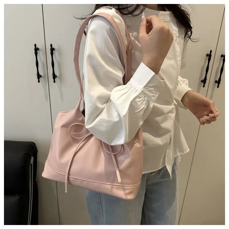 2025 Summer Women's Bow Shoulder Bags Black White Pink — feature 14