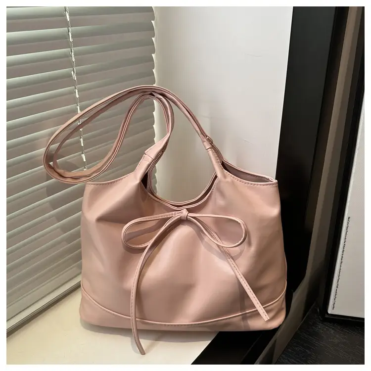 2025 Summer Women's Bow Shoulder Bags Black White Pink — feature 23