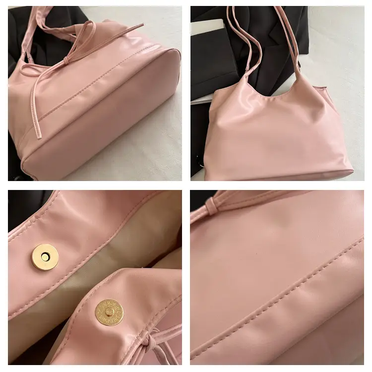 2025 Summer Women's Bow Shoulder Bags Black White Pink — feature 7