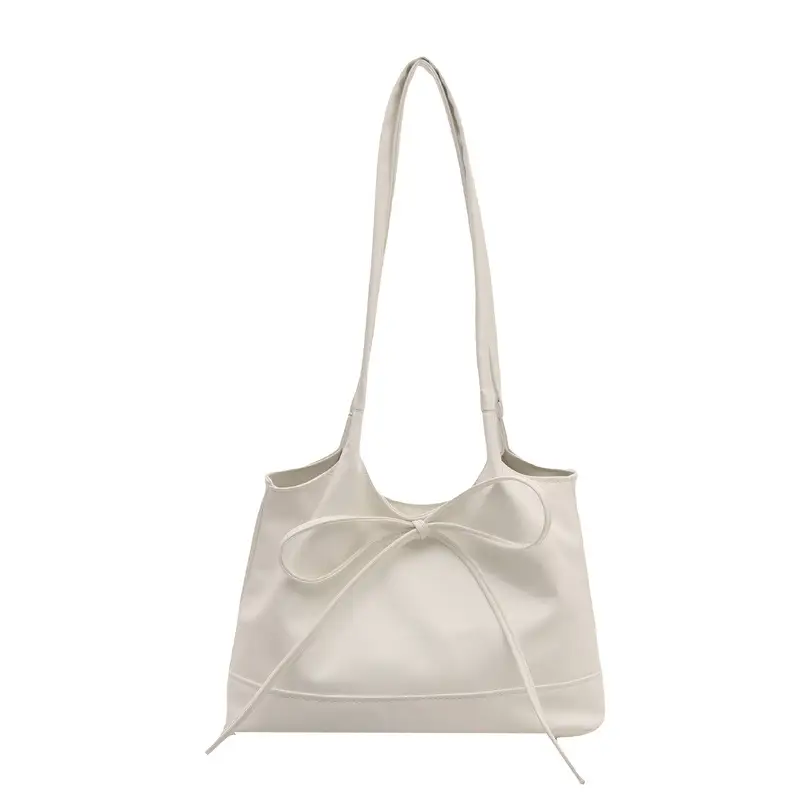 2025 Summer Women's Bow Shoulder Bags Black White Pink - Image 2
