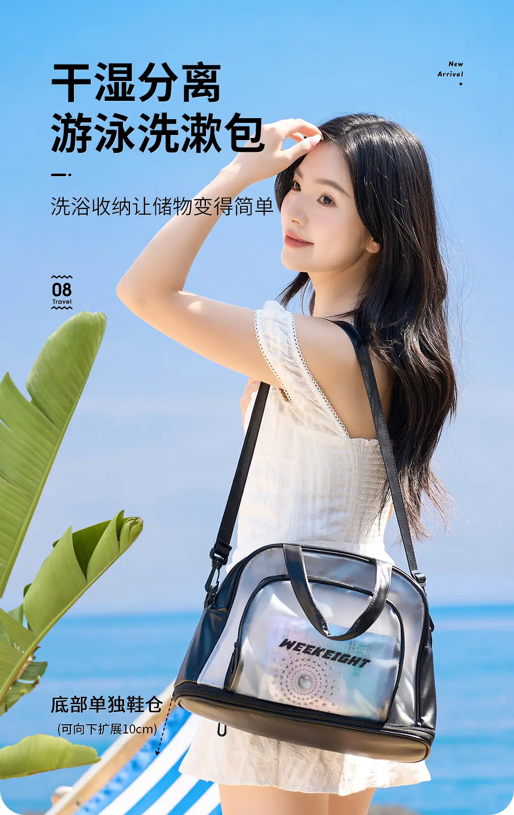 Clear Waterproof Gym Bag with Transparent Window — feature 1
