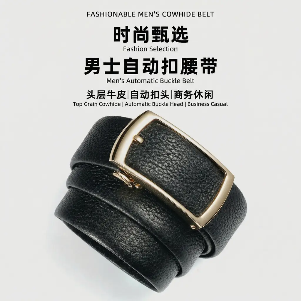 Men's Automatic Buckle Belt Wallet Gift Box — feature 6