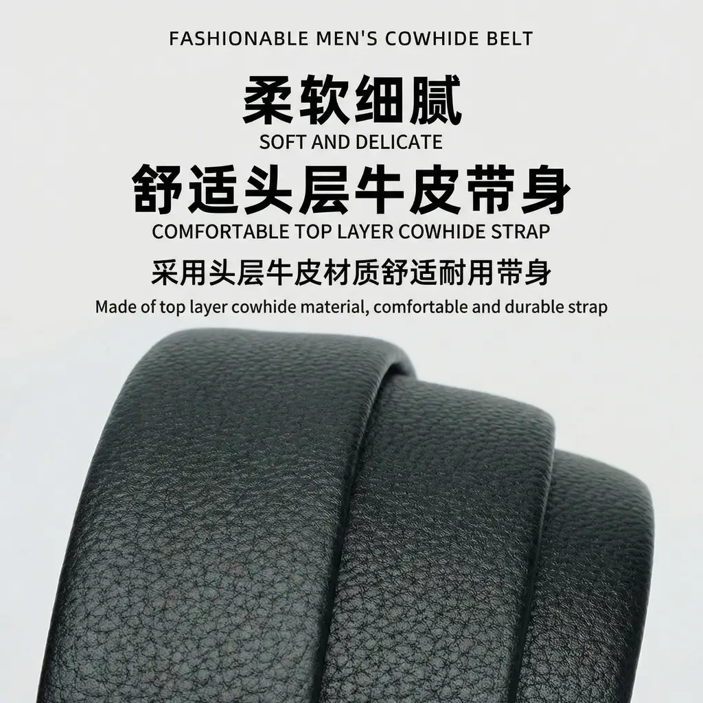 Men's Automatic Buckle Belt Wallet Gift Box — feature 9