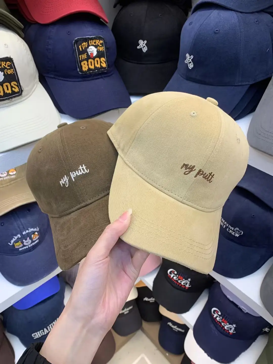 Green R Logo Baseball Cap for Women Men — feature 26