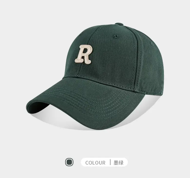 Green R Logo Baseball Cap for Women Men