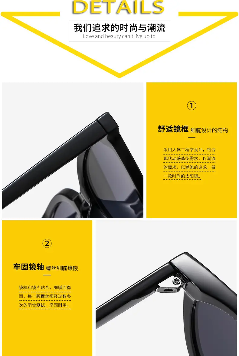 Women Sunglasses Black Anti-UV High End — feature 9